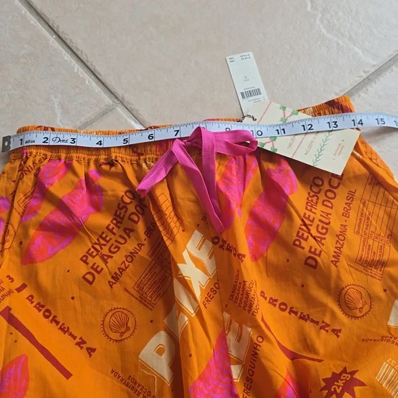 FARM RIO x Anthropologie Print Scallop-hem Wide Leg Pants In Fresh Fish NWT L - Picture 11 of 14